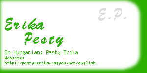 erika pesty business card